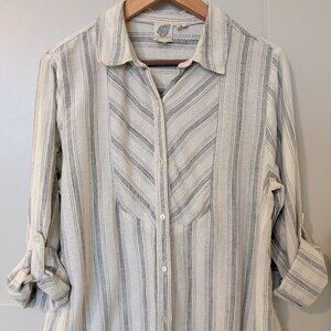 Anthropologie Lilka Button Down Top L